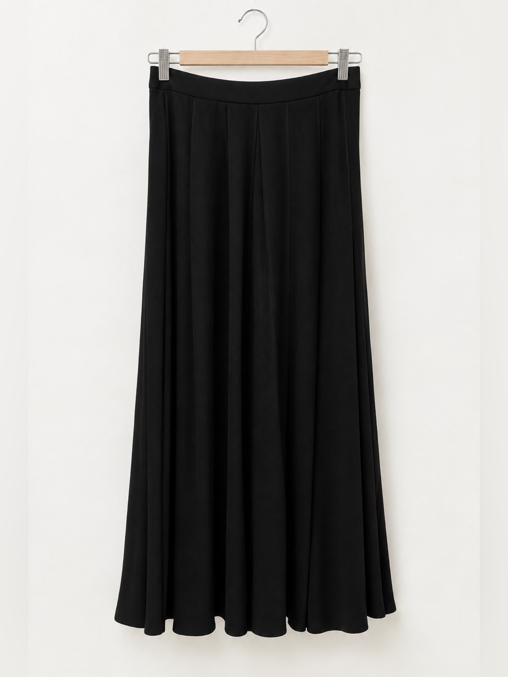 judith & charles Black Pleated Maxi Skirt Size 8 Like New